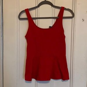 Red Peplum Top